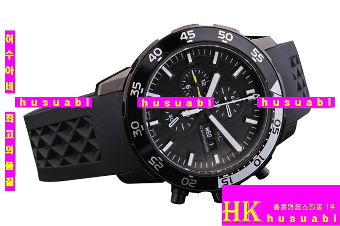 ̴ ǰð귣 Replica IWC Schaffhausen Black Rubber Watchband Mens Japanese Quartz 44 x 51 mm. YC010-24