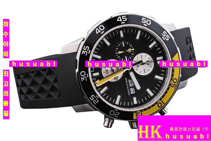 ̴ ð Replica IWC Schaffhausen Black and Yellow Bezel Japanese Quartz Movement 44 x 51 mm. YC010-18